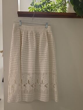 Blue Rain White Skirt